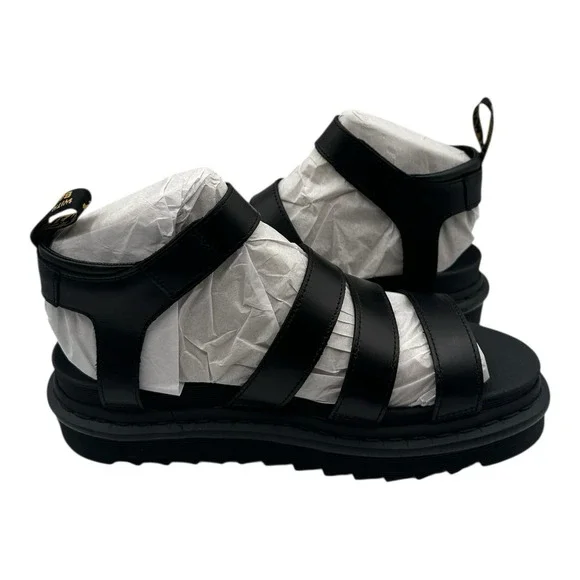 Dr‎ Martens Blaire Sandals Womens Sz 10 Black Brando Leather Doc 24191001 - Picture 8 of 11